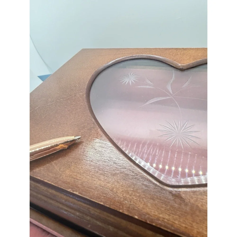 Vintage Mele Heart Jewelry Box 90s Y2K Cottagecore Coquette Keepsake, Floral